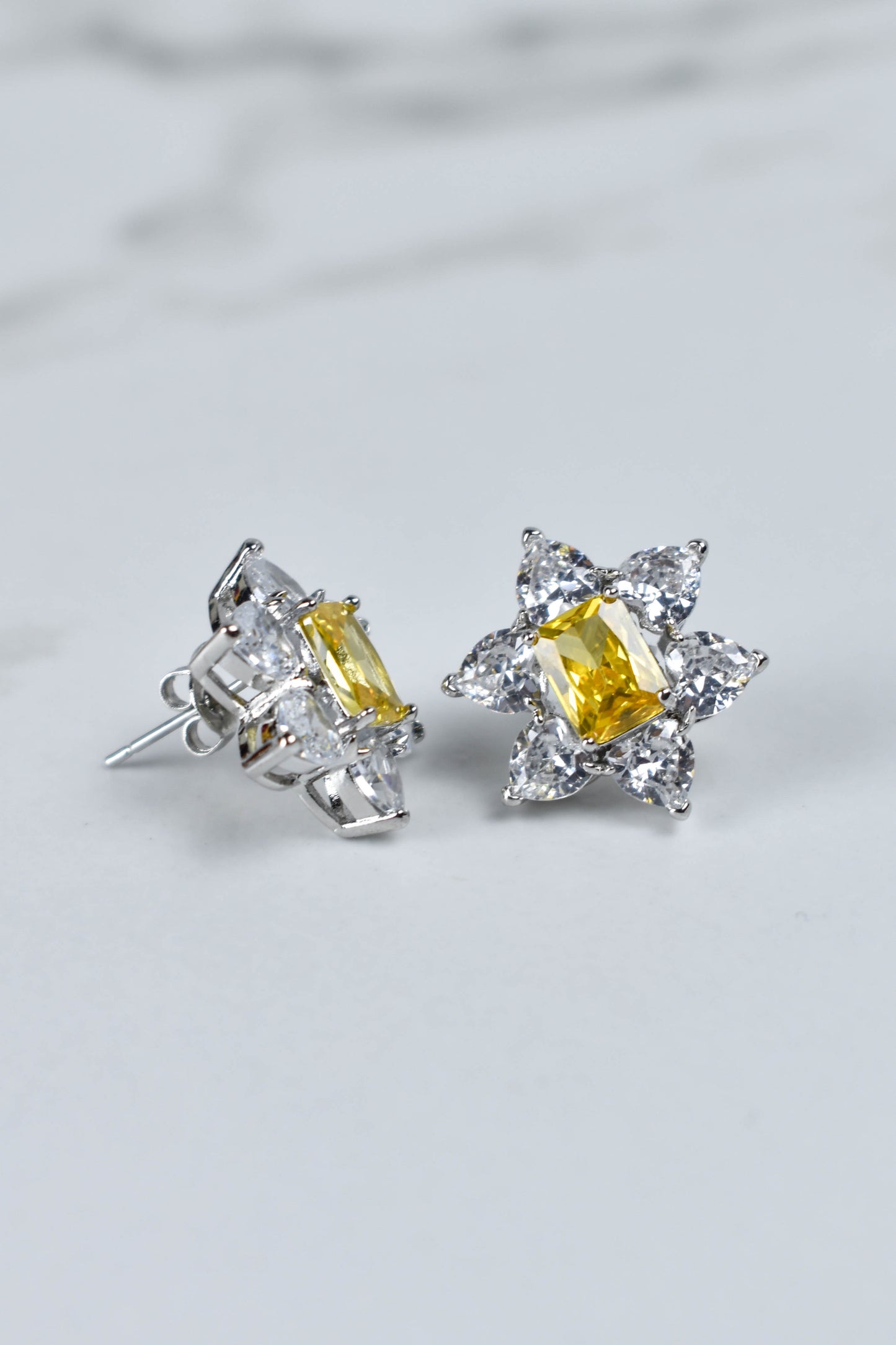 Large Real Citrine Earrings