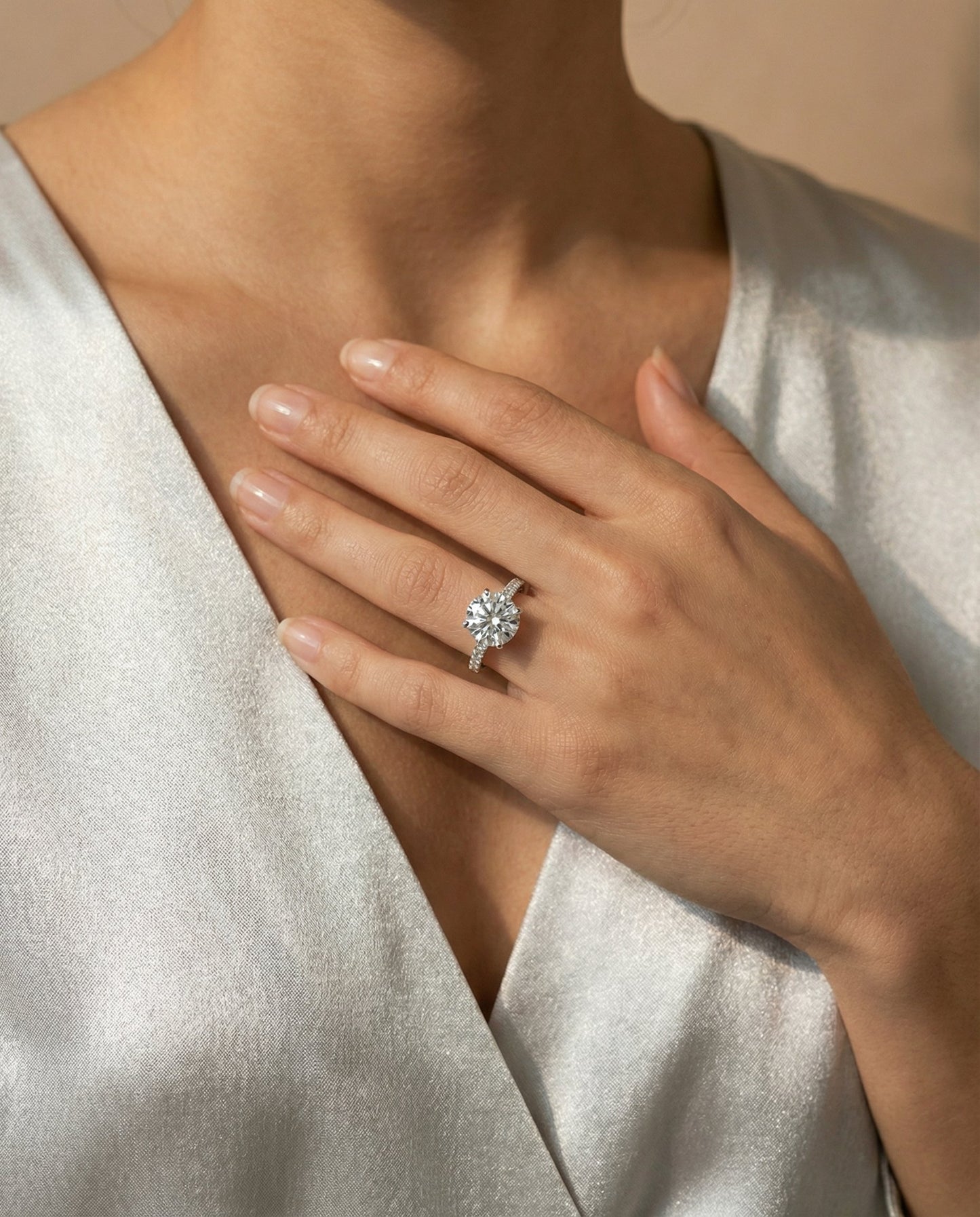 Gesimuleerde diamant grote karaat ring