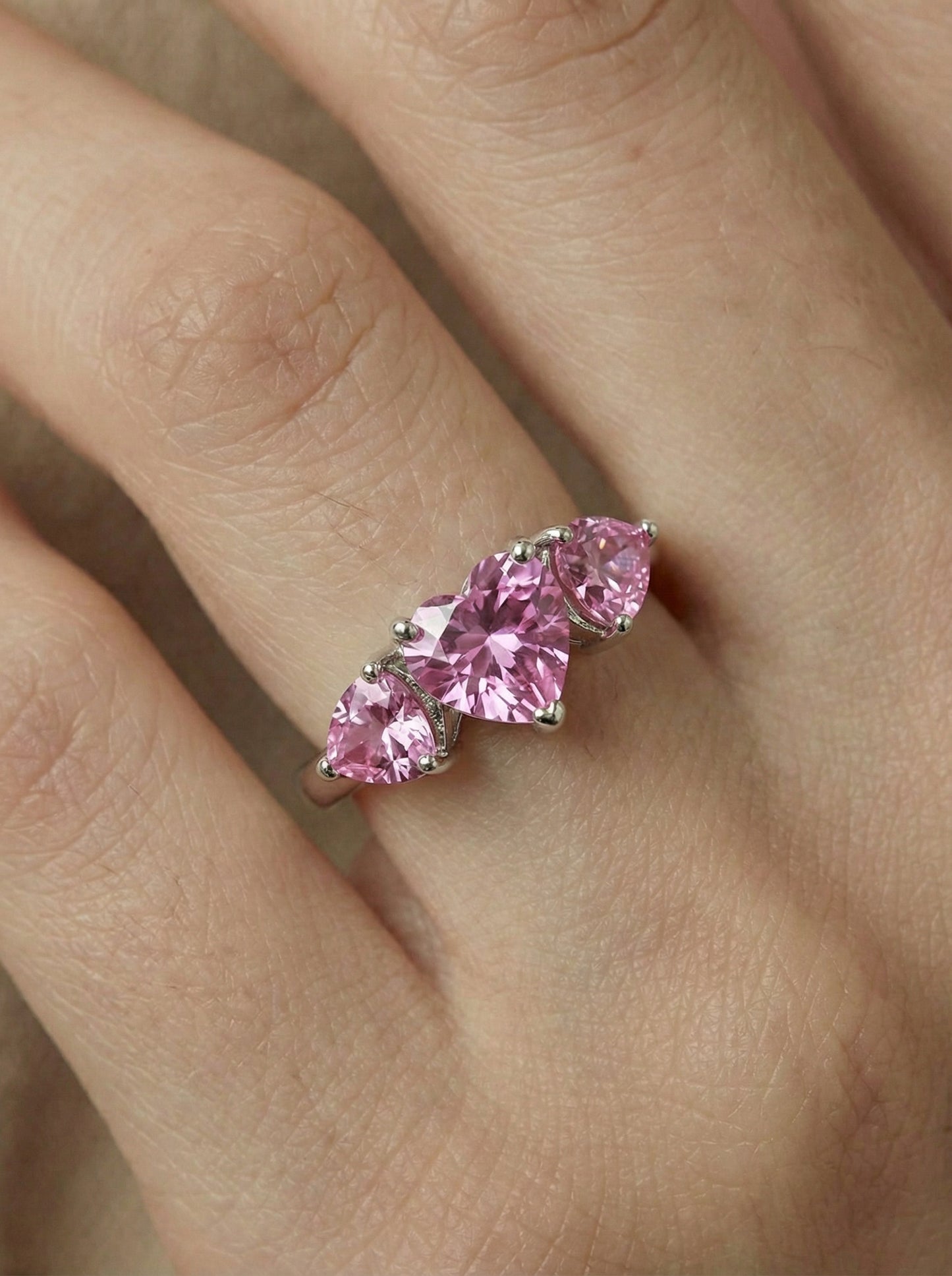 Roze Topaz Triology Ring