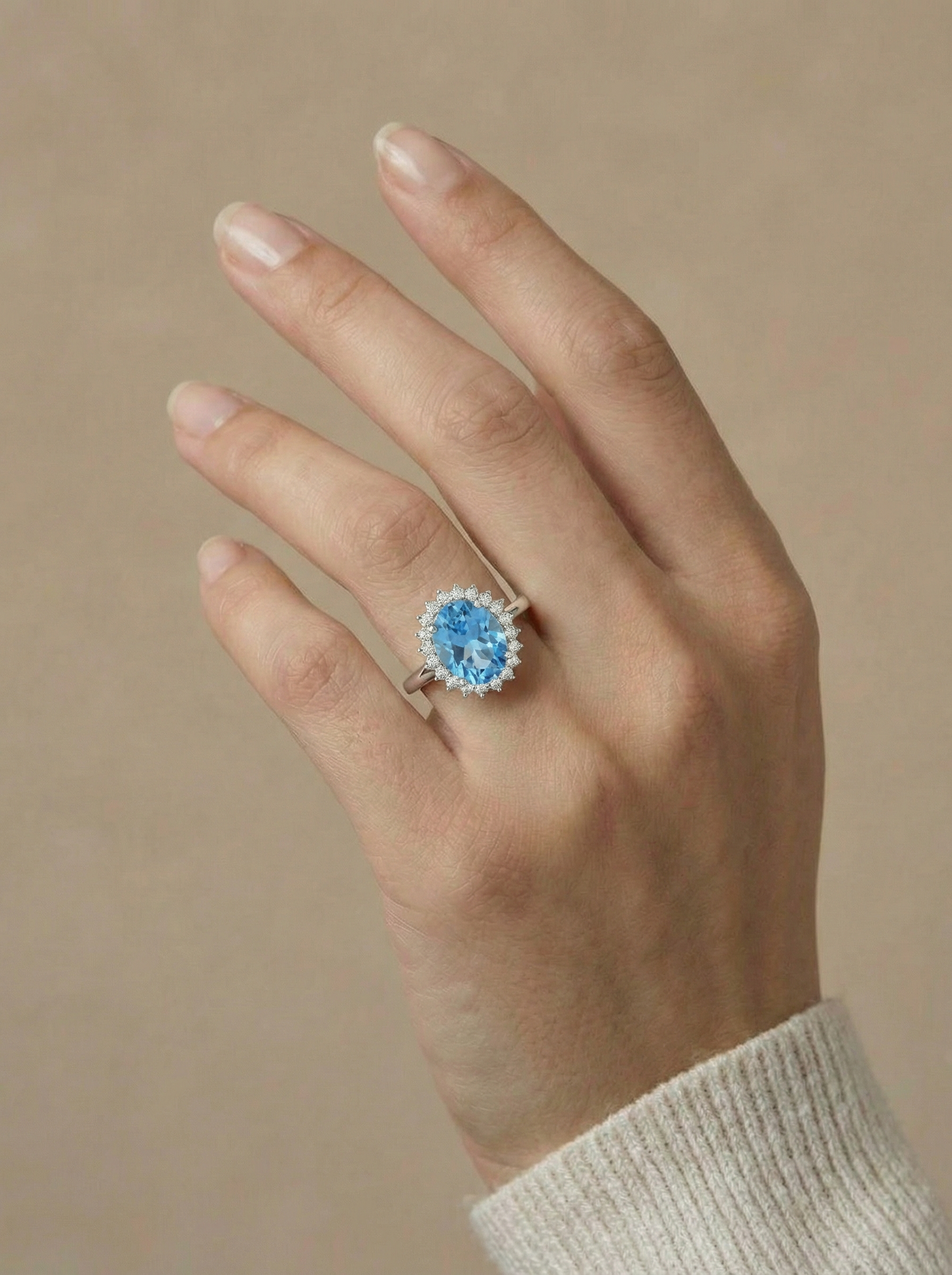 Echte natuurlijke Topaas stenen ring