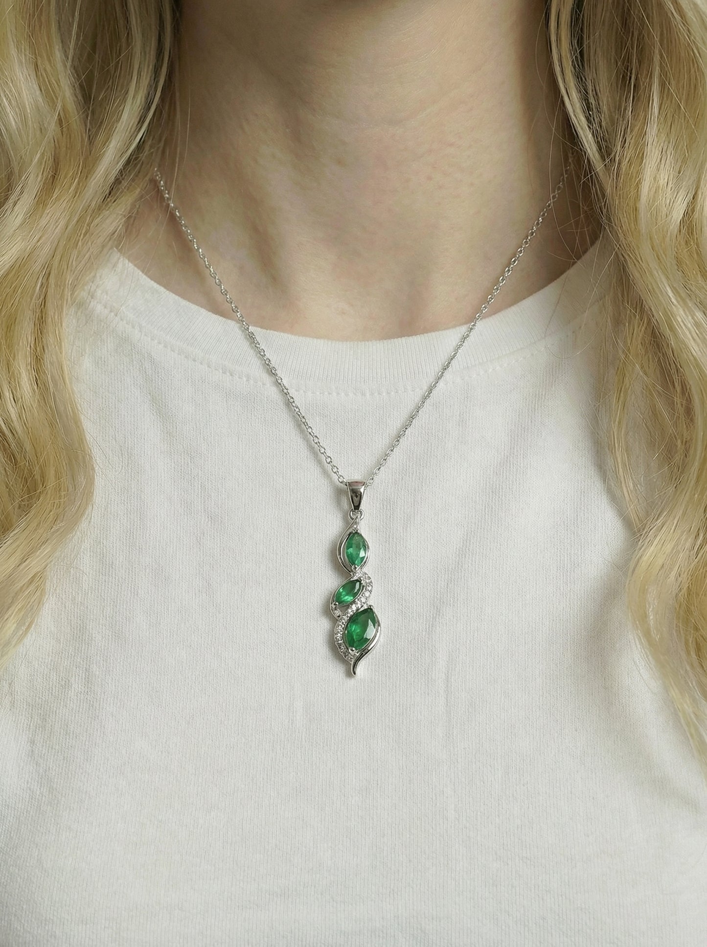 gemaakt Emerald Trilogie Ketting