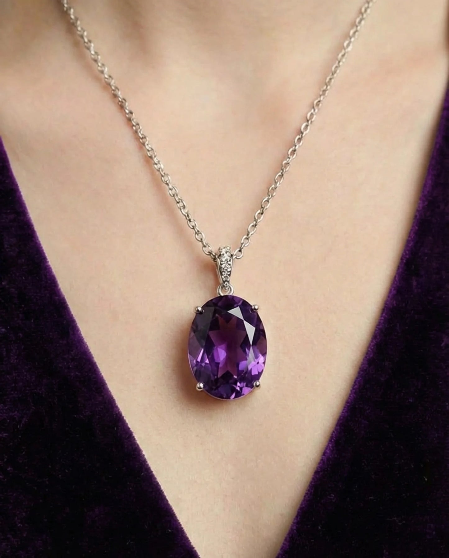Echte Amethist ketting