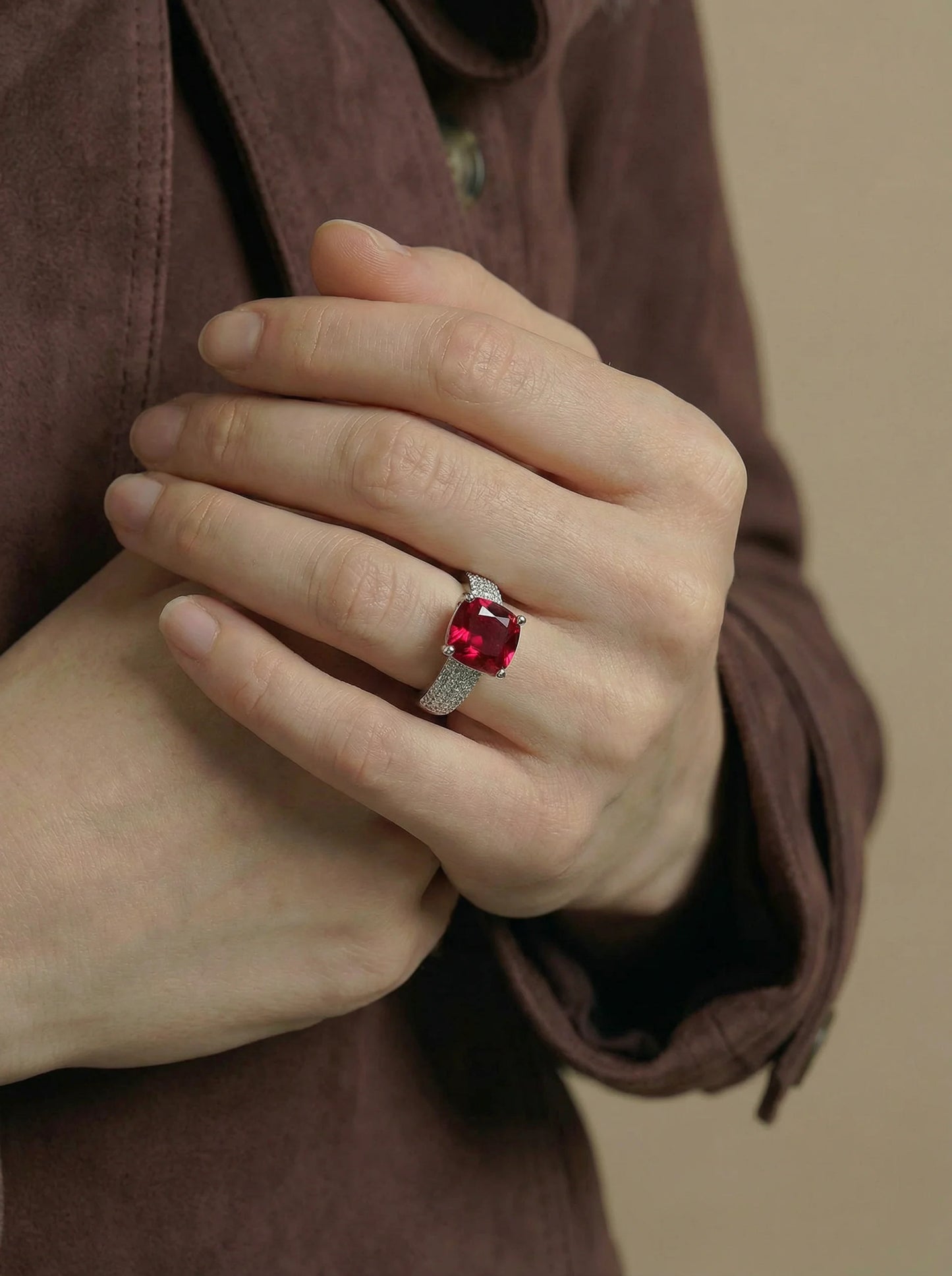 Robijn Solitaire Ring