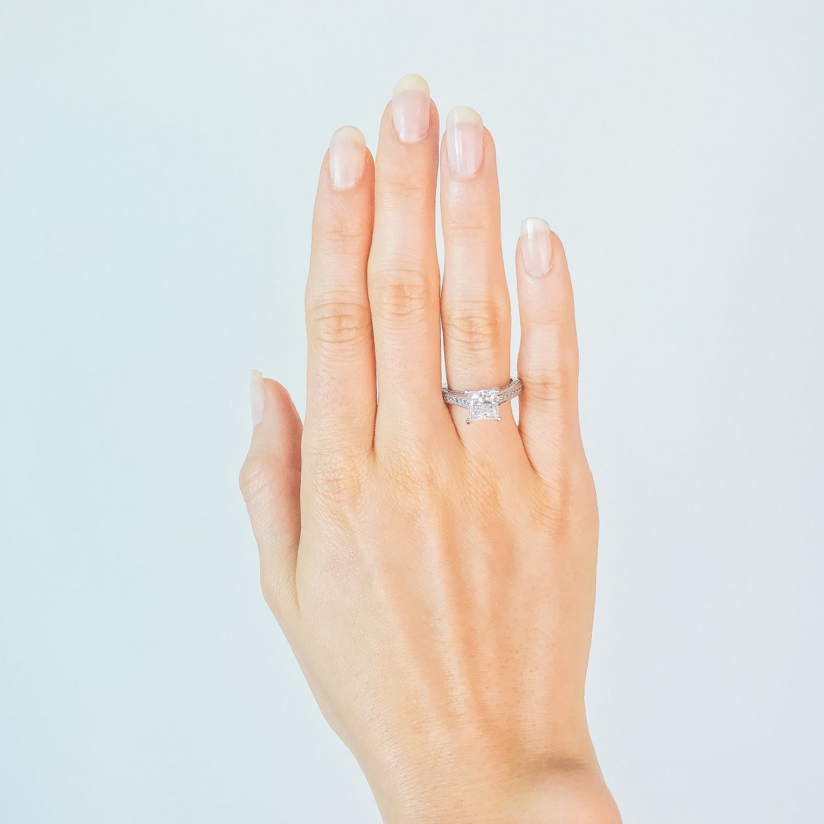 1.50ct Princess Cut White Gem Ring - Pure Gems