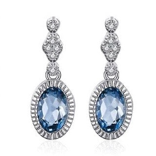 Natuurlijke Topaas ovale oorbellen