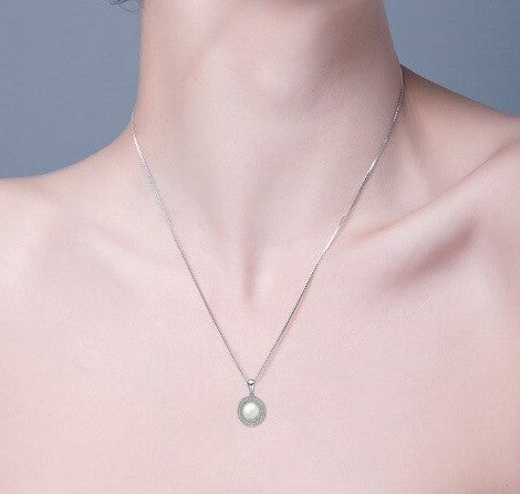 Ronde echte parelketting