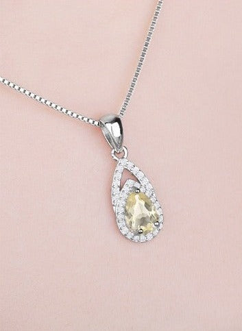 Echte lichte Citroen Topaas ketting