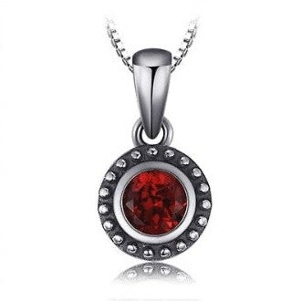 Natuurlijke granaat ronde ketting