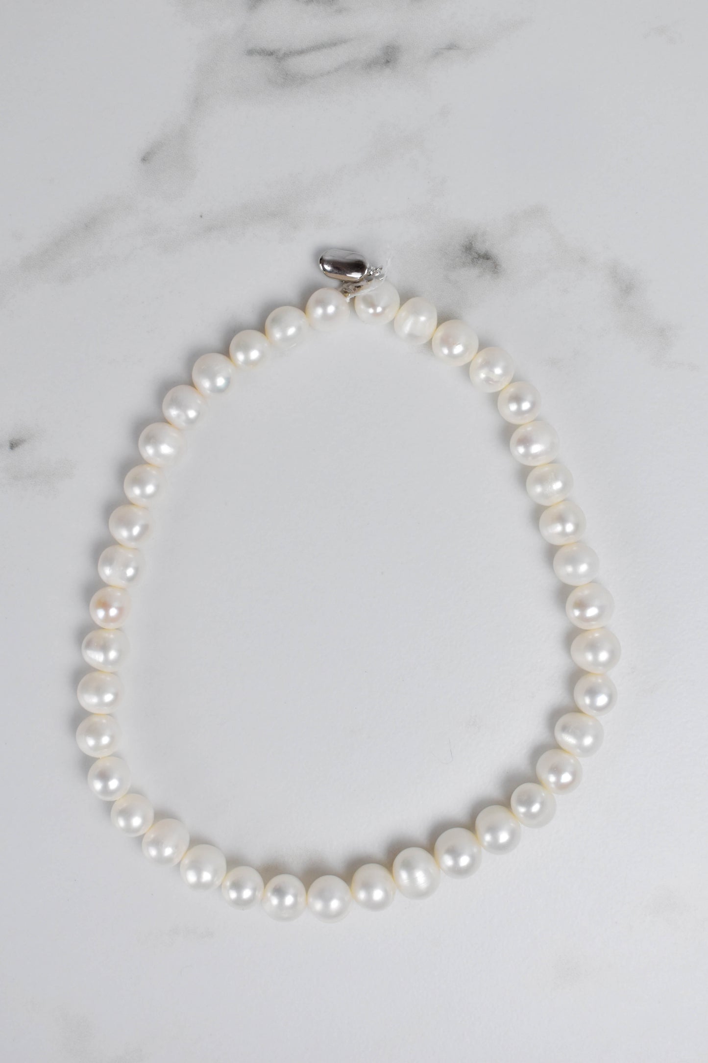 White large Pearl Choker Necklace