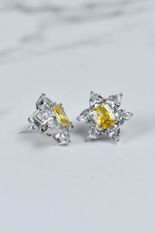 Large Real Citrine Earrings