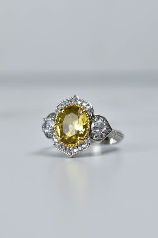 Real Citrine elegant Stone ring