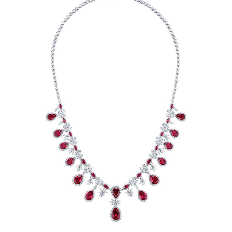 Spectaculair mooie Ruby ketting 