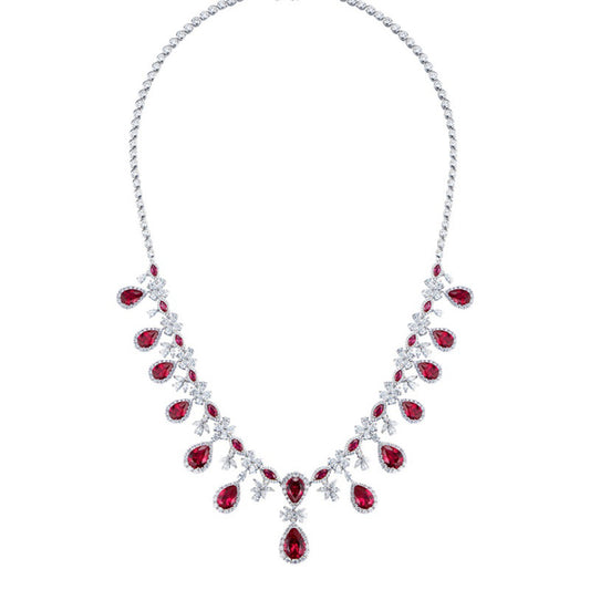 Spectaculair mooie Ruby ketting 