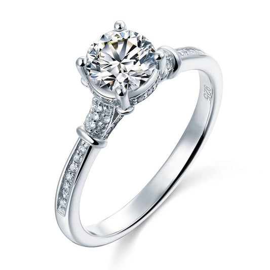 Simulated Diamond round cut ring