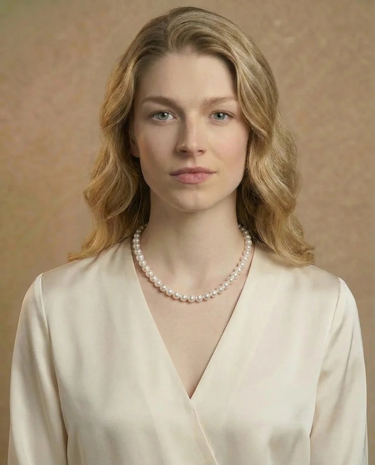 Echte witte parel choker ketting 
