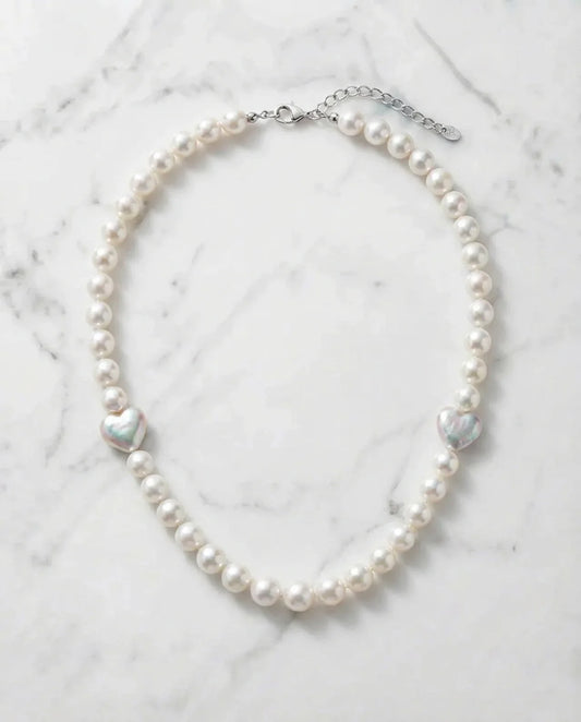 Echte witte parelketting voor meisjes