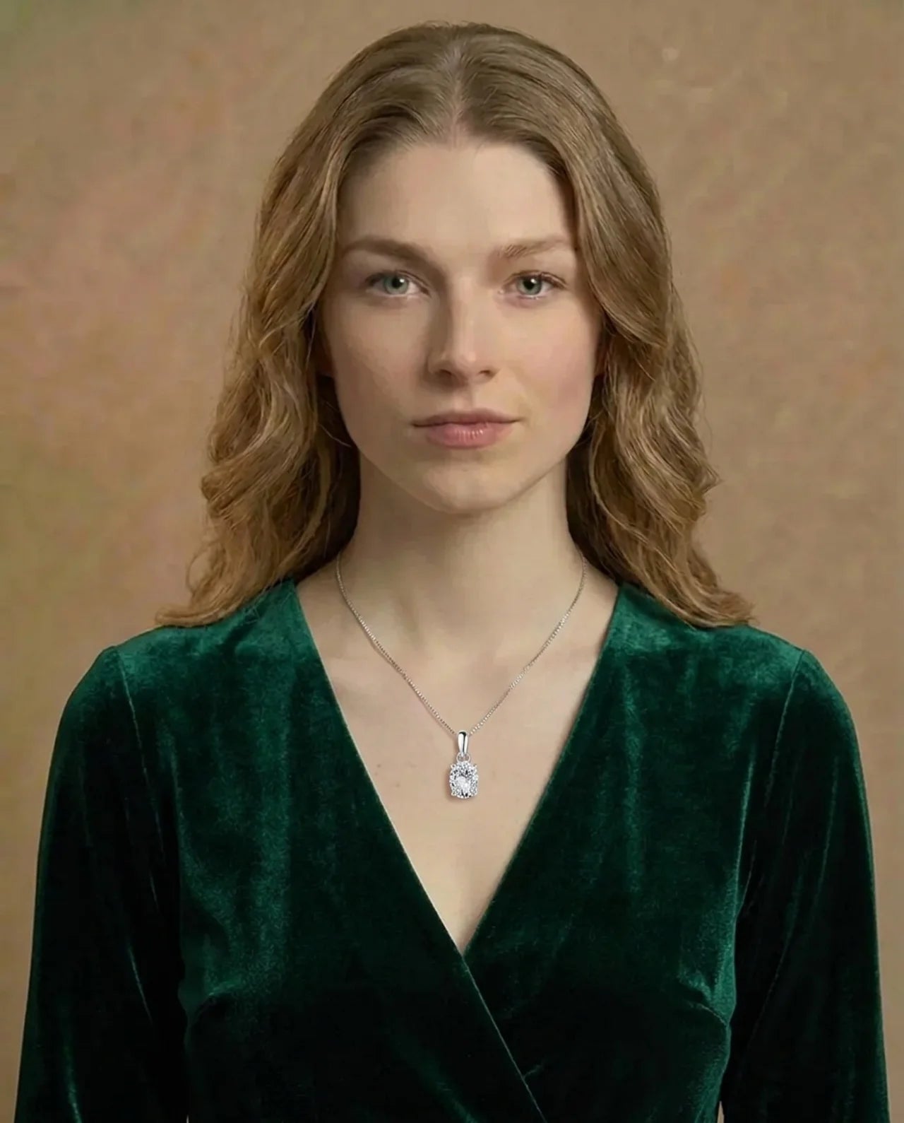 Gesimuleerde diamanten stenen ketting 
