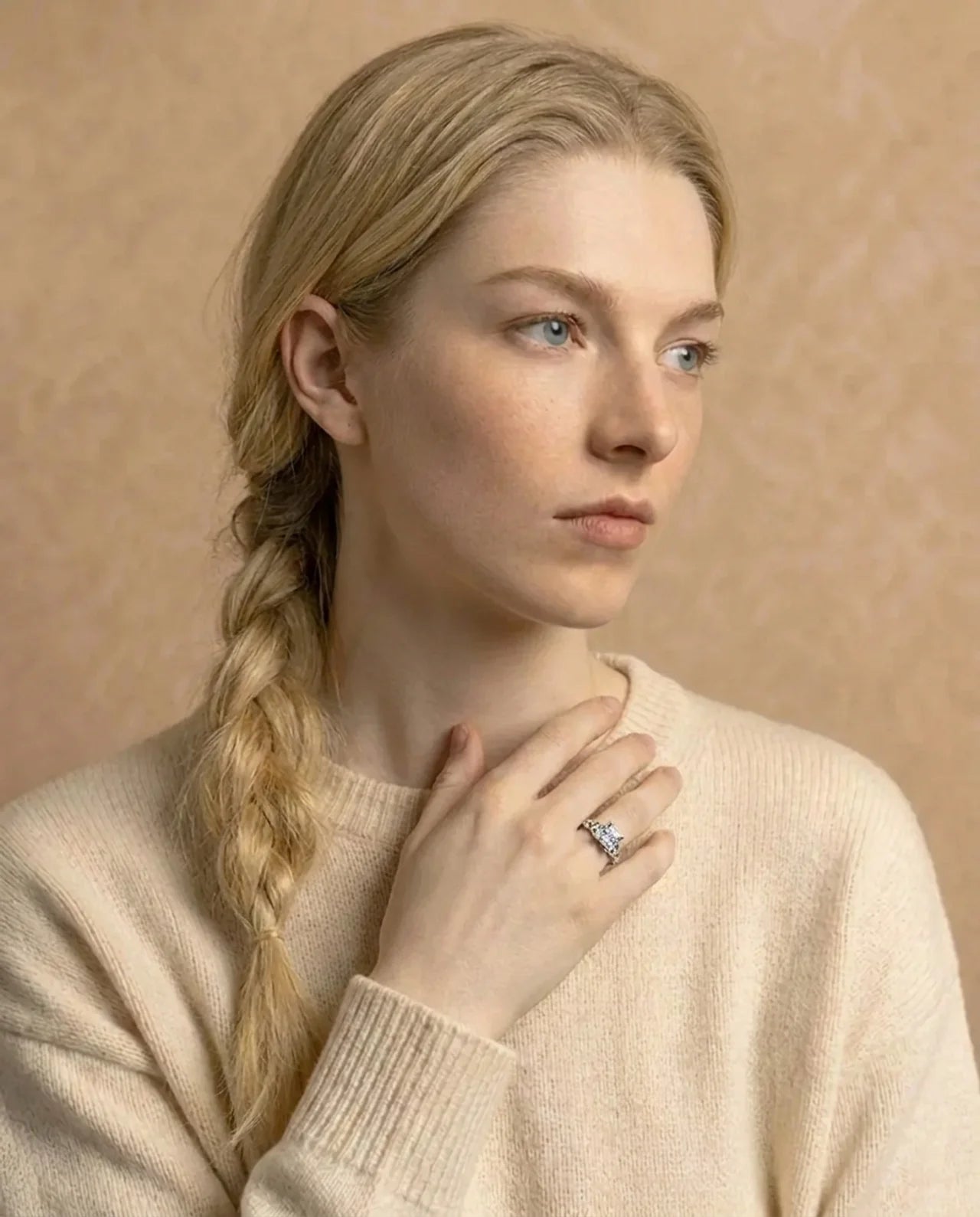 Gesimuleerde diamanten elegante ring