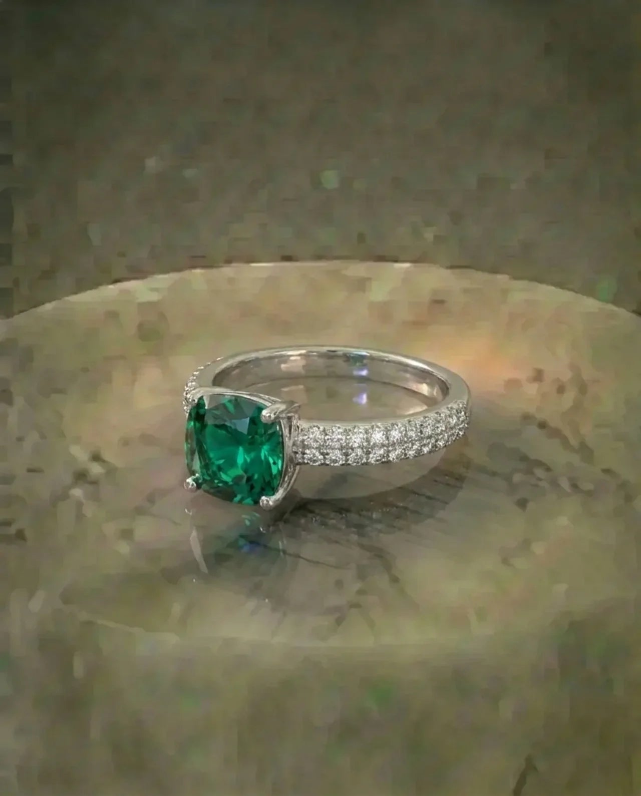 Smaragd Solitaire Ring handgemaakt