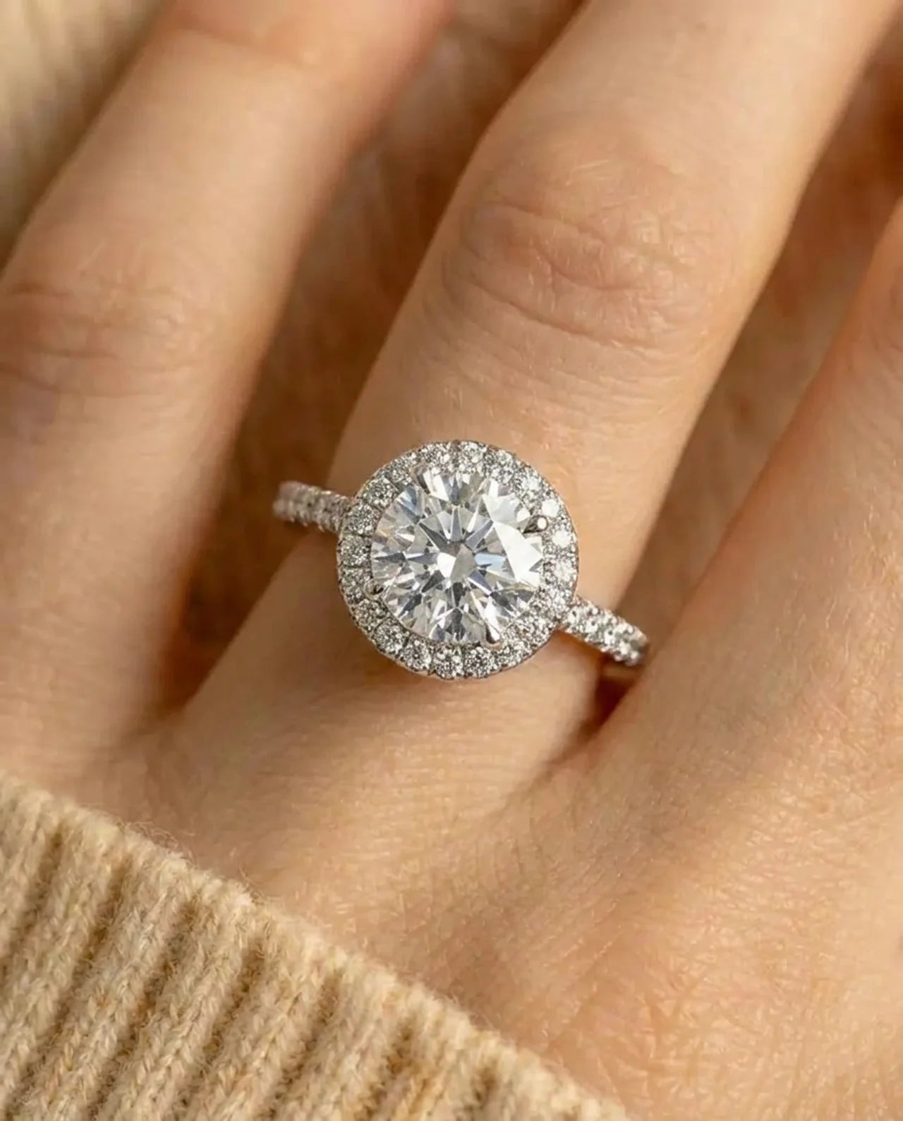 Gesimuleerde diamanten haloring