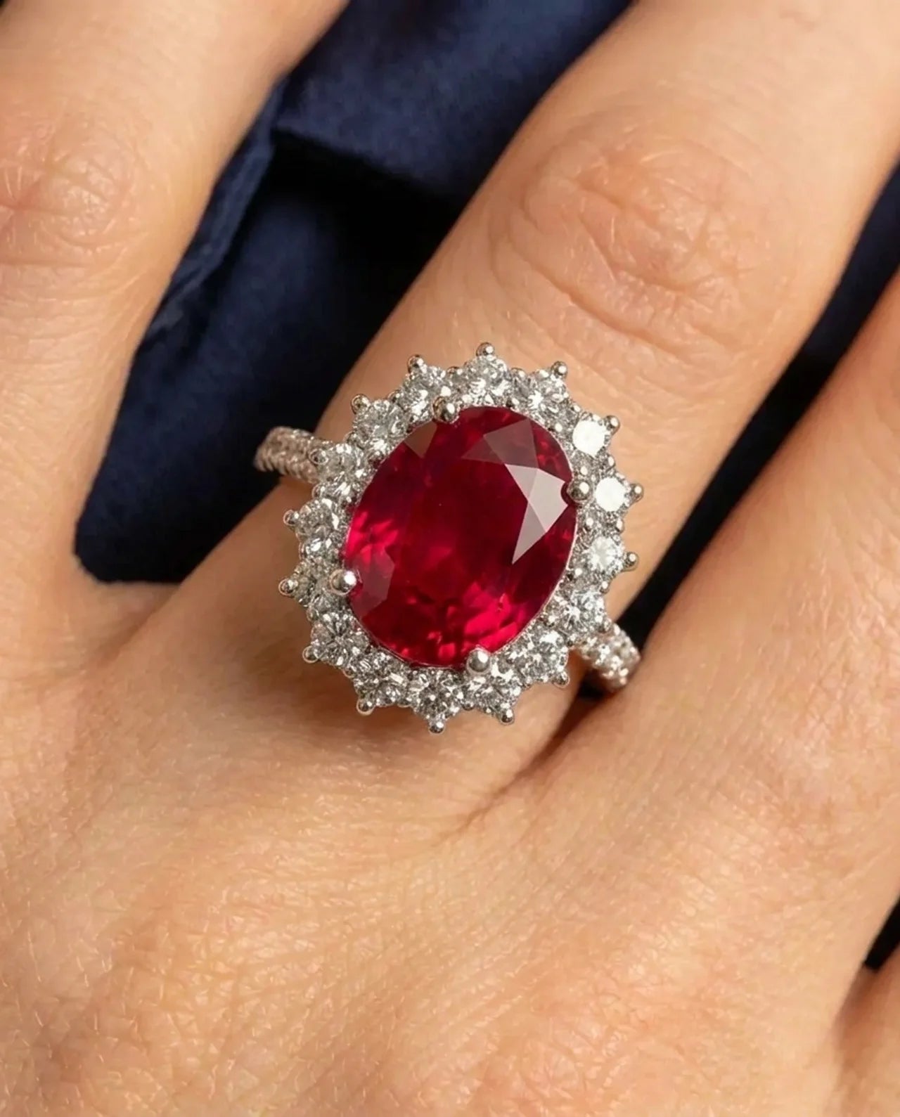 Robijn en gesimuleerde diamant