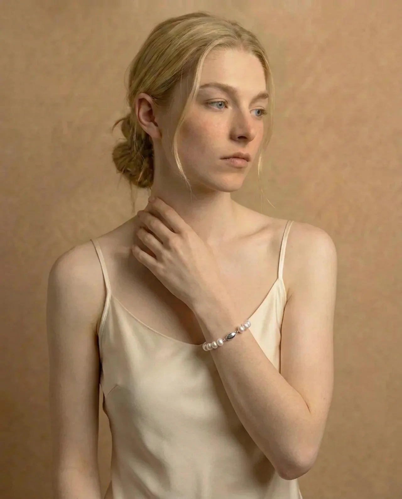 Echte witte parel armband