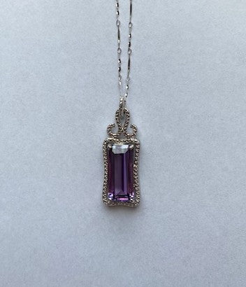 Natural Amethyst pendant Necklace