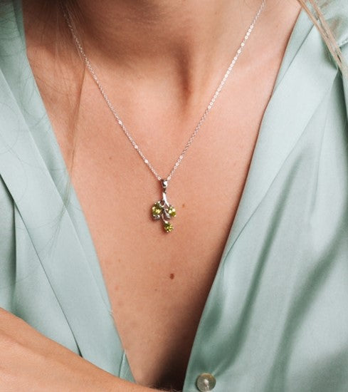 Echte Peridot stenen hanger 
