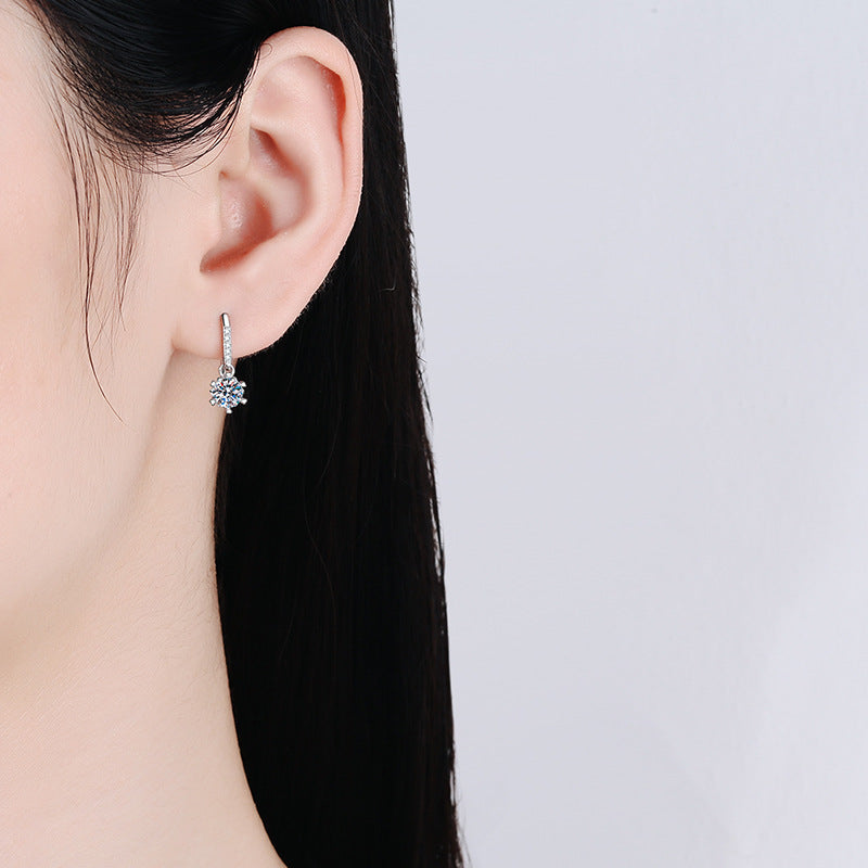 Gesimuleerde diamanten Halo-oorbellen