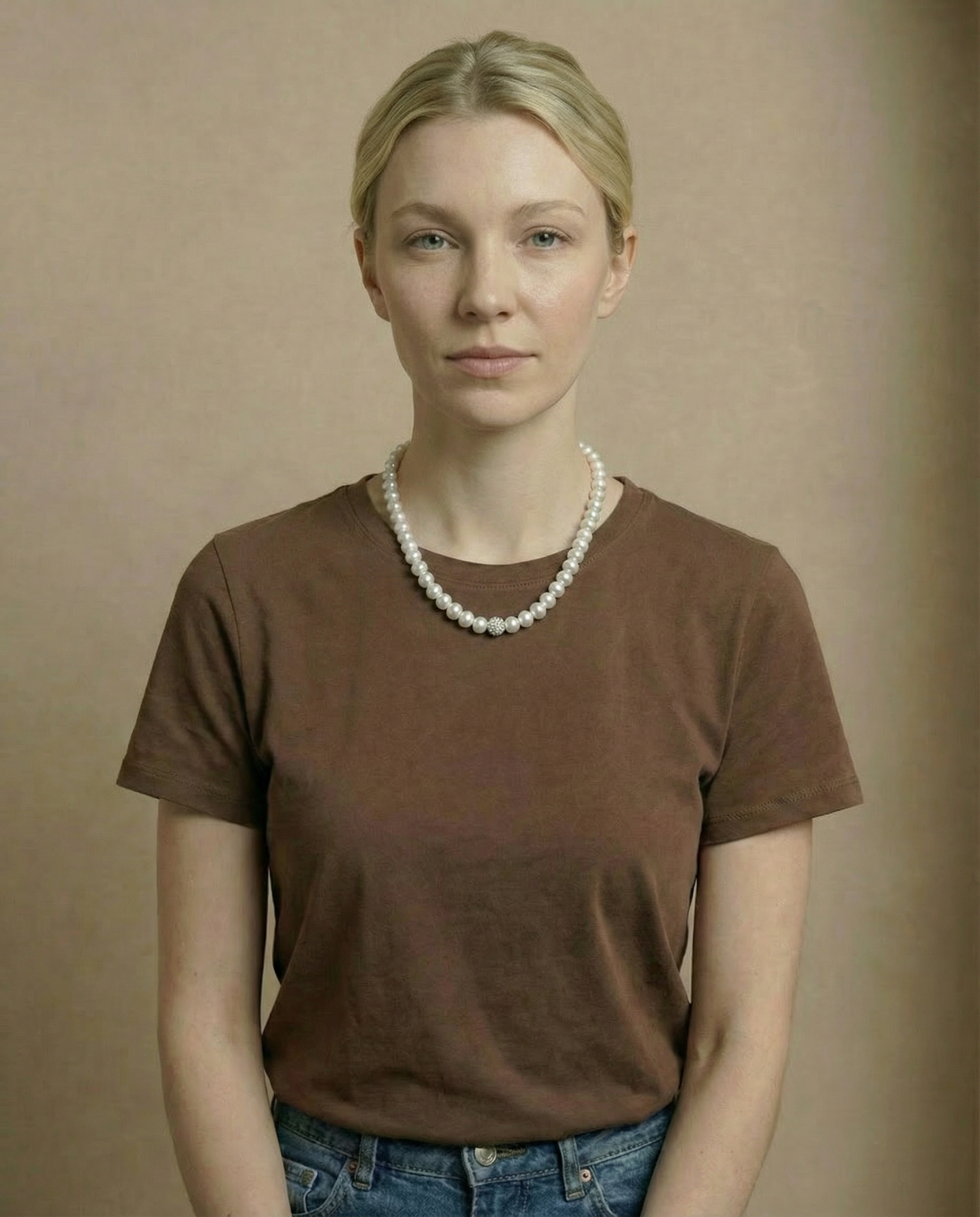 Echte witte parel en zirkoon ketting