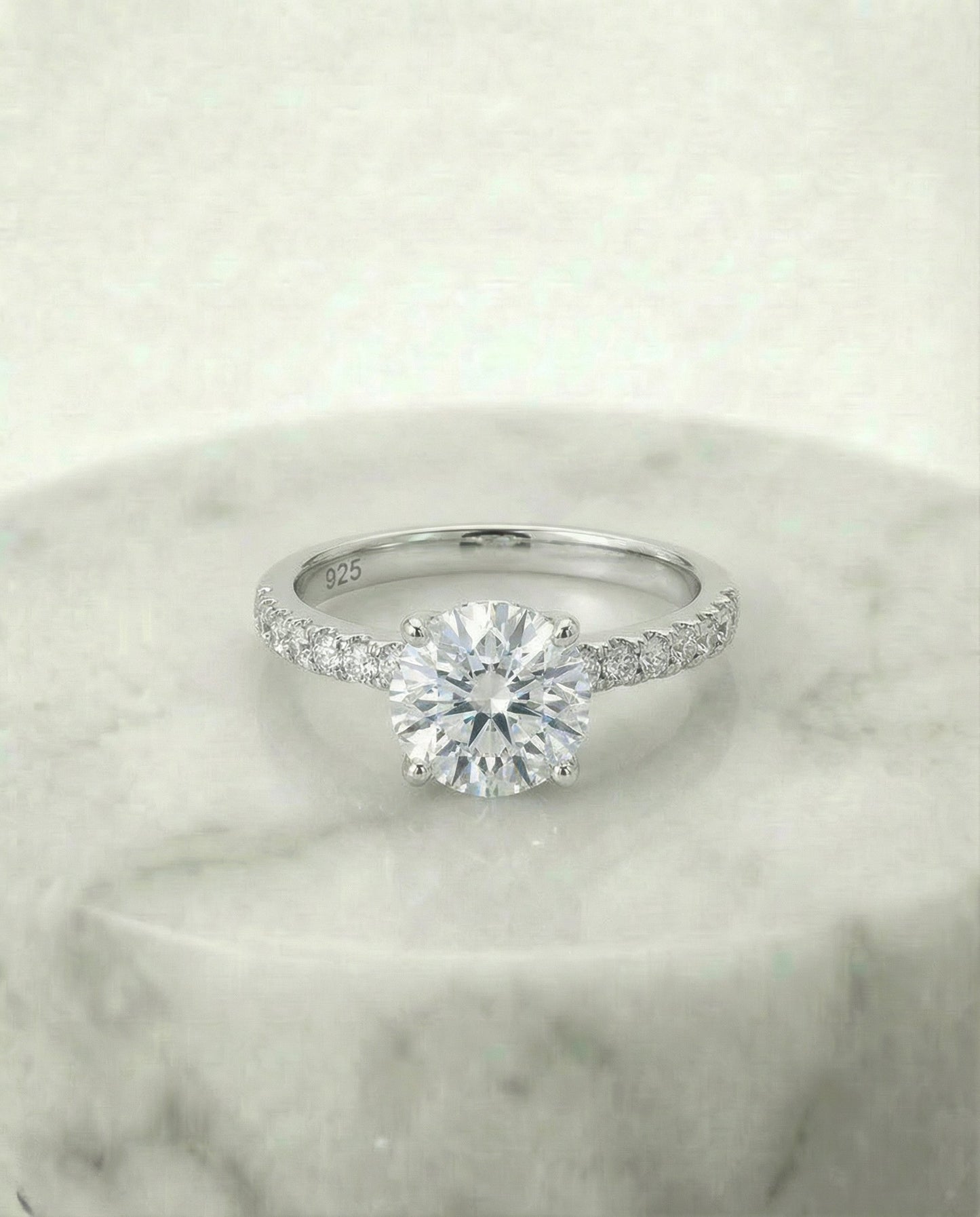 Gesimuleerde diamant grote karaat ring 