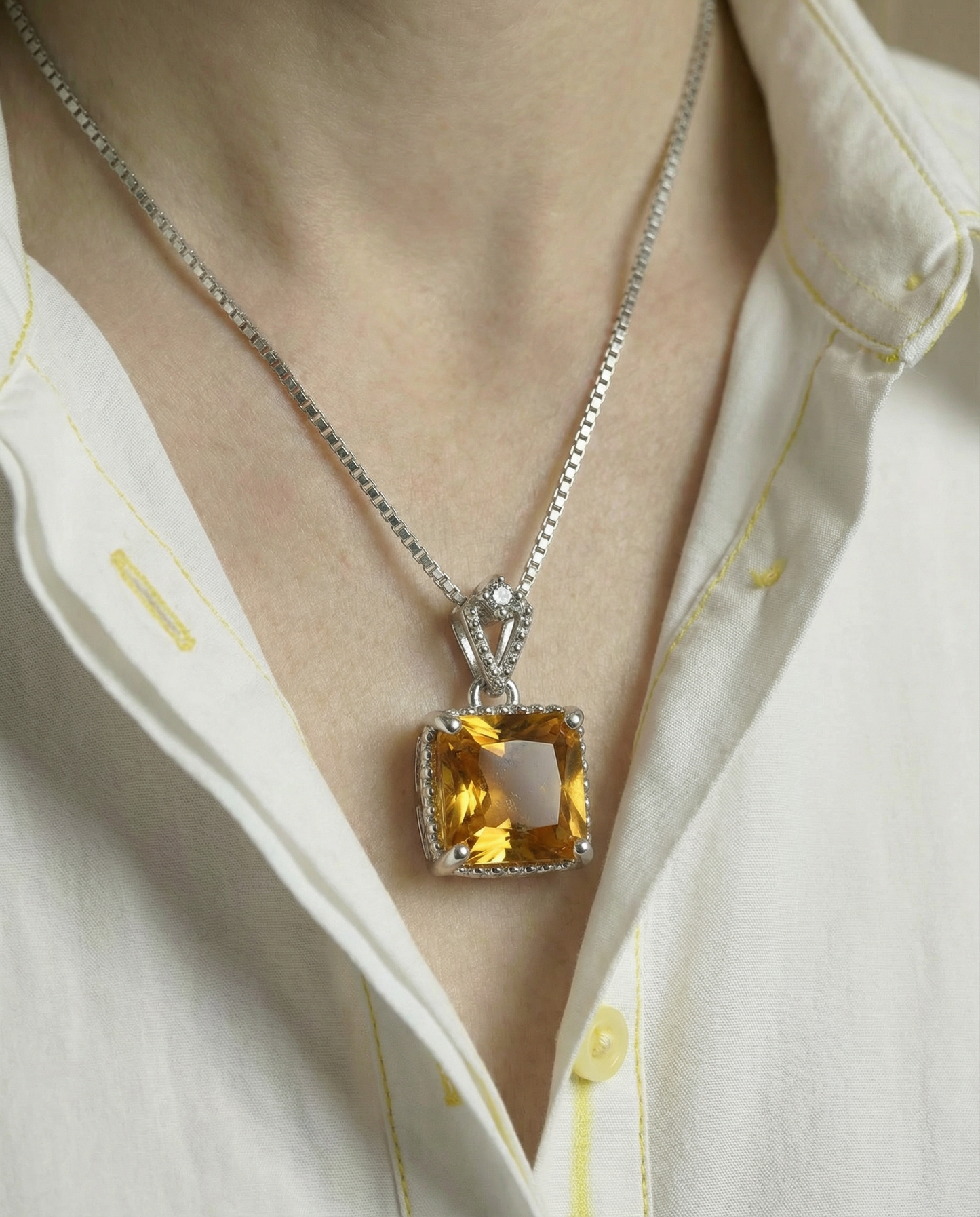 Natuurlijke citrien ketting