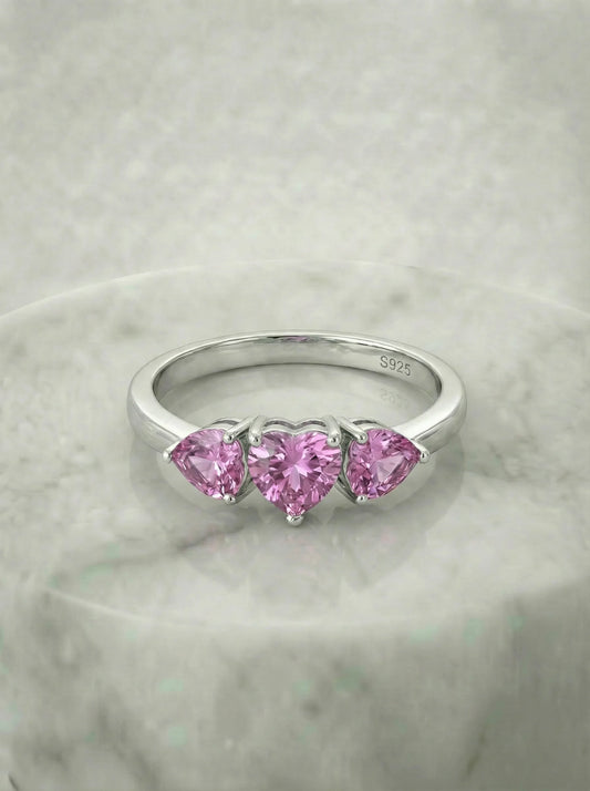 Roze Topaz Triology Ring