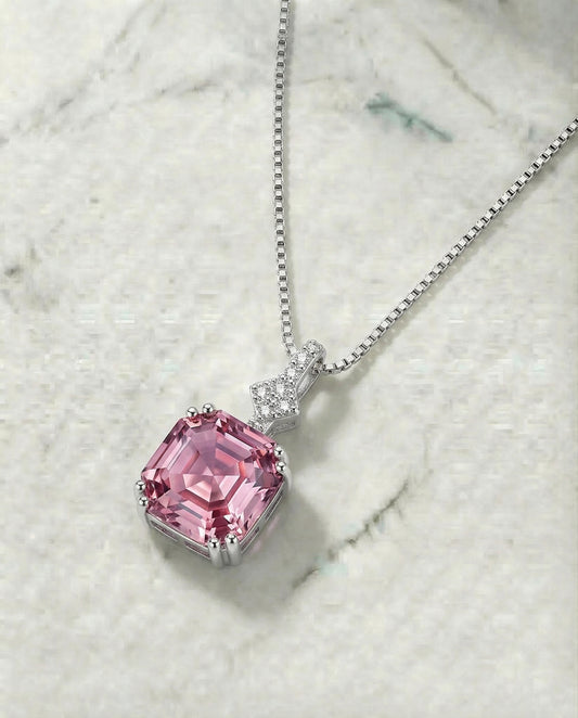 Roze echte Morganite stenen ketting