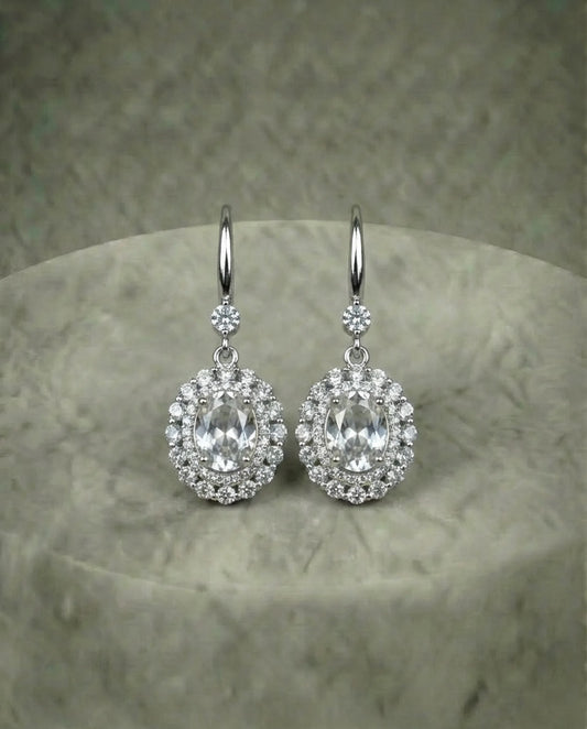 Natuurlijke peridot amethist oorbellen 