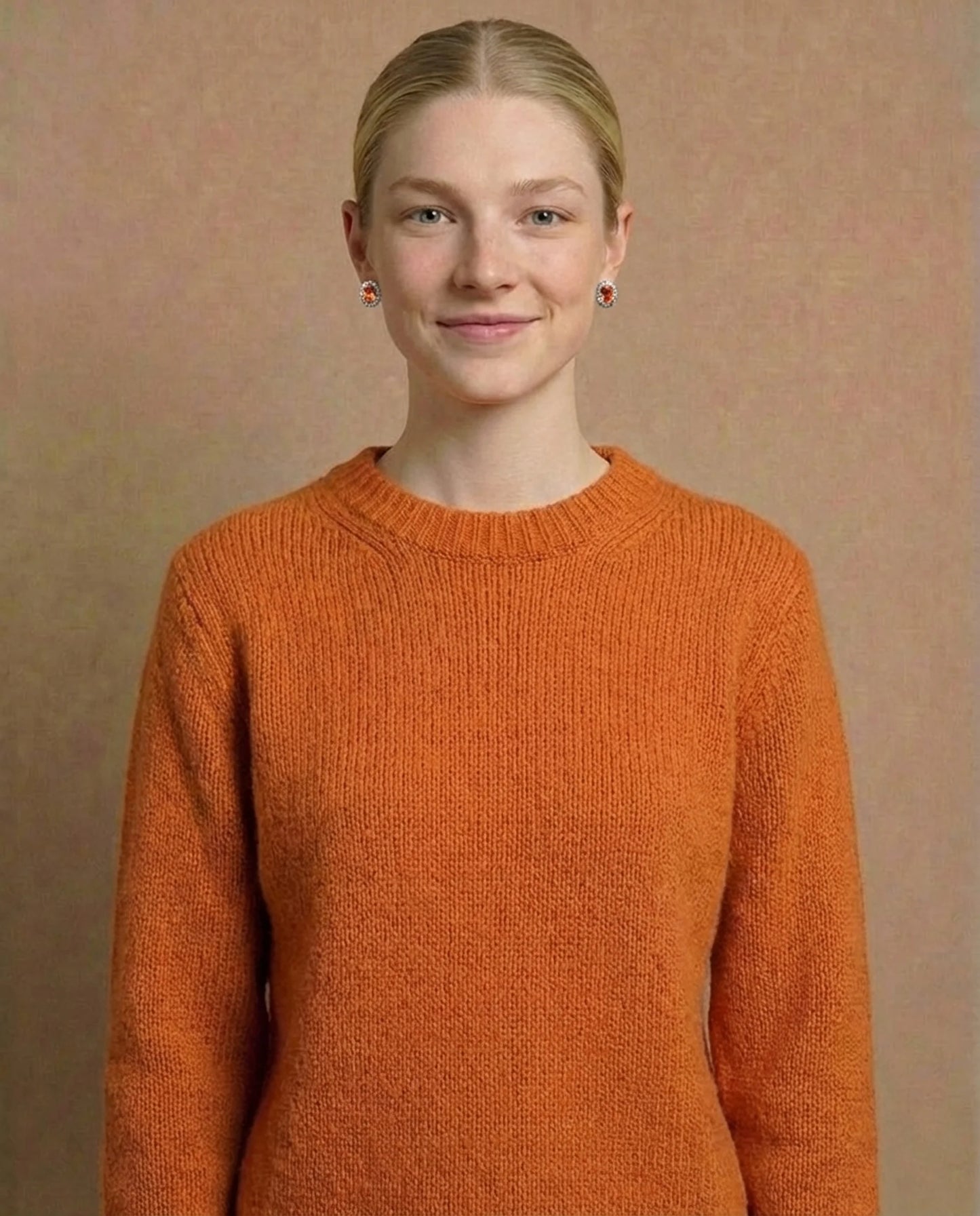 Natuurlijke oranje granaat oorbellen 