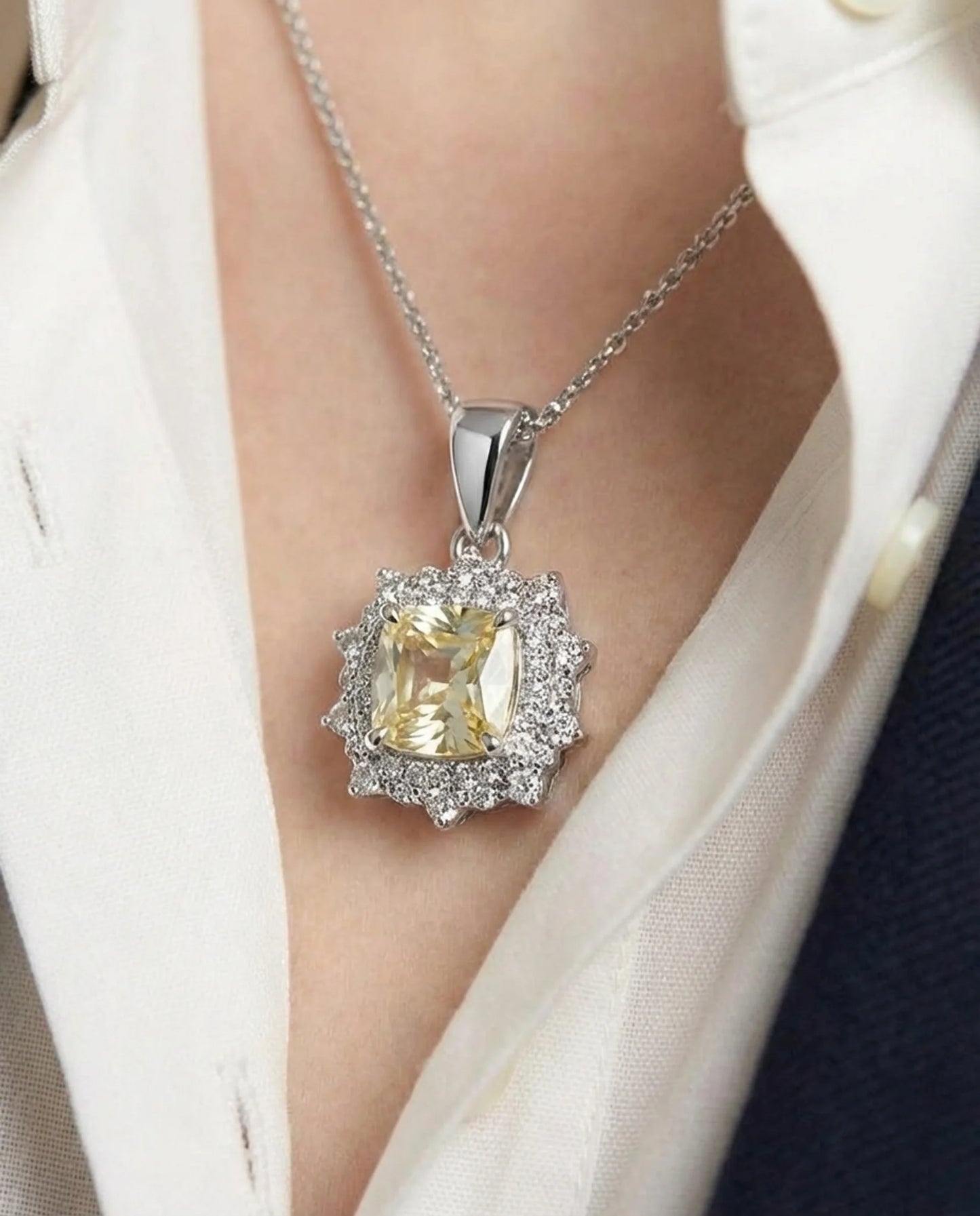 Echte citroentopaas ketting