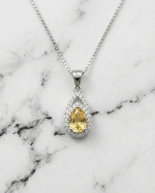 Echte lichte Citroen Topaas ketting