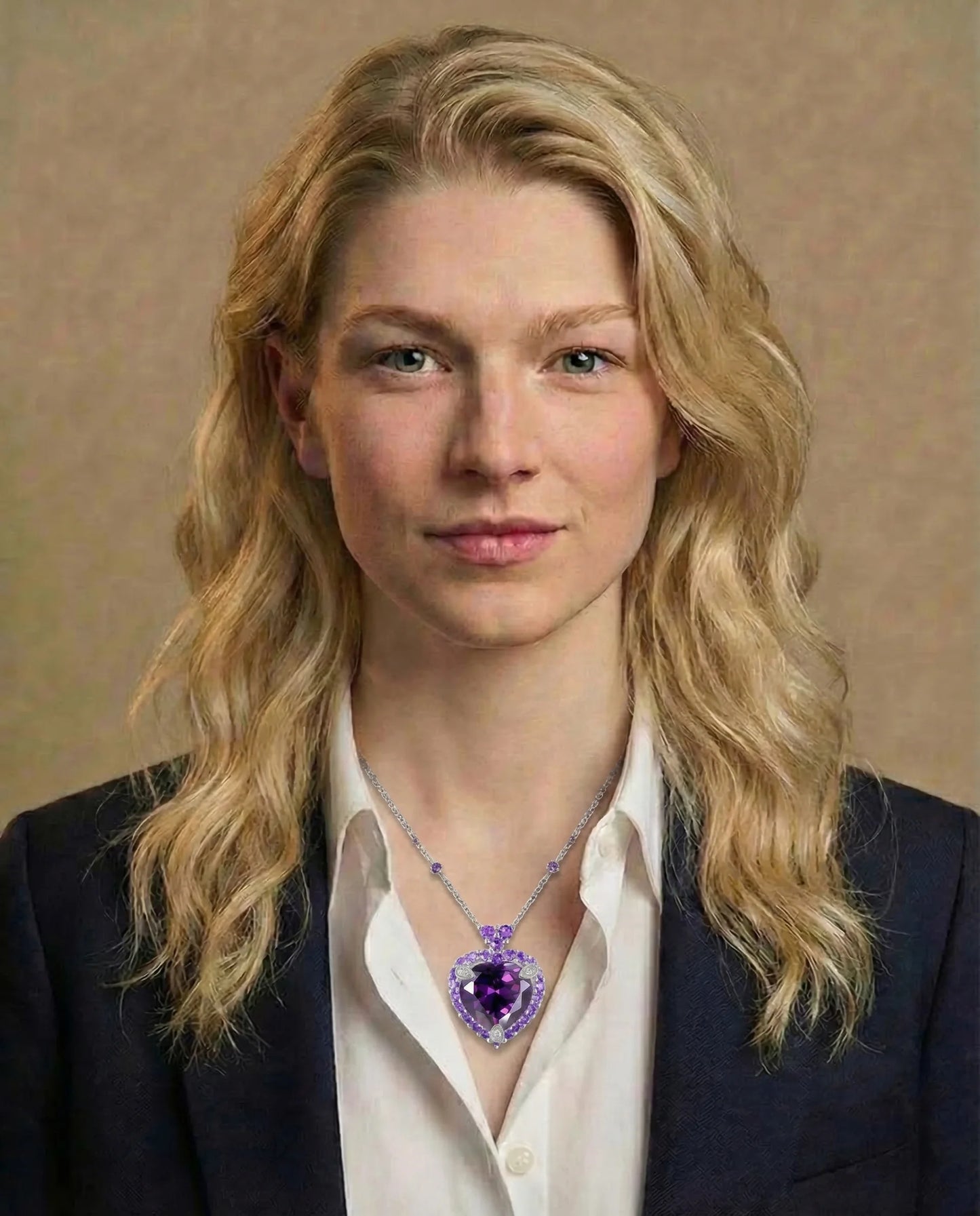 Echte Amethist hart ketting