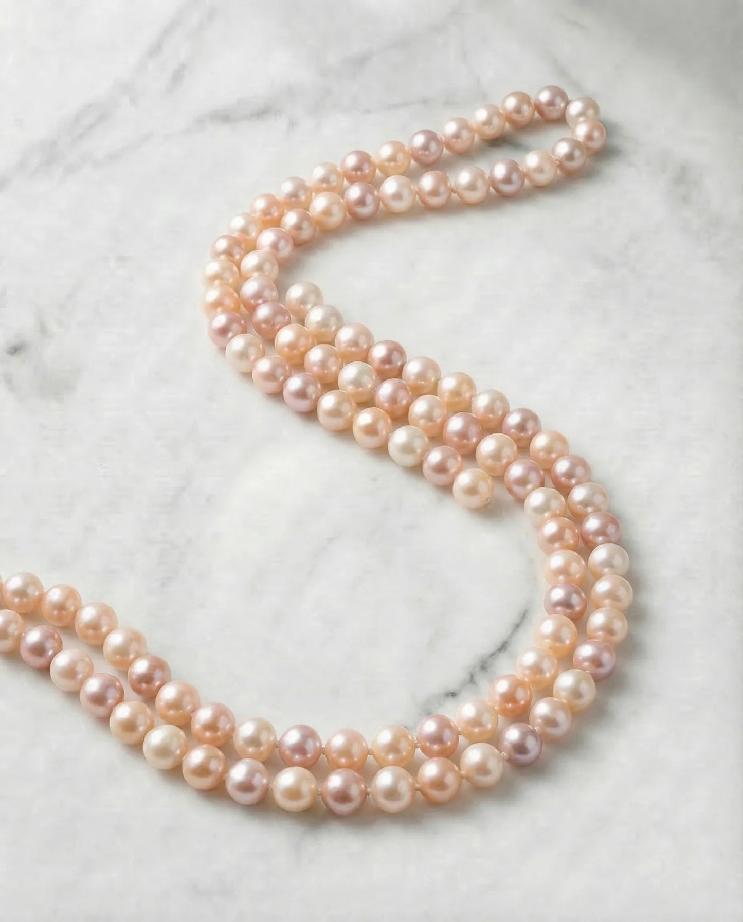 Veelkleurige grote parelketting