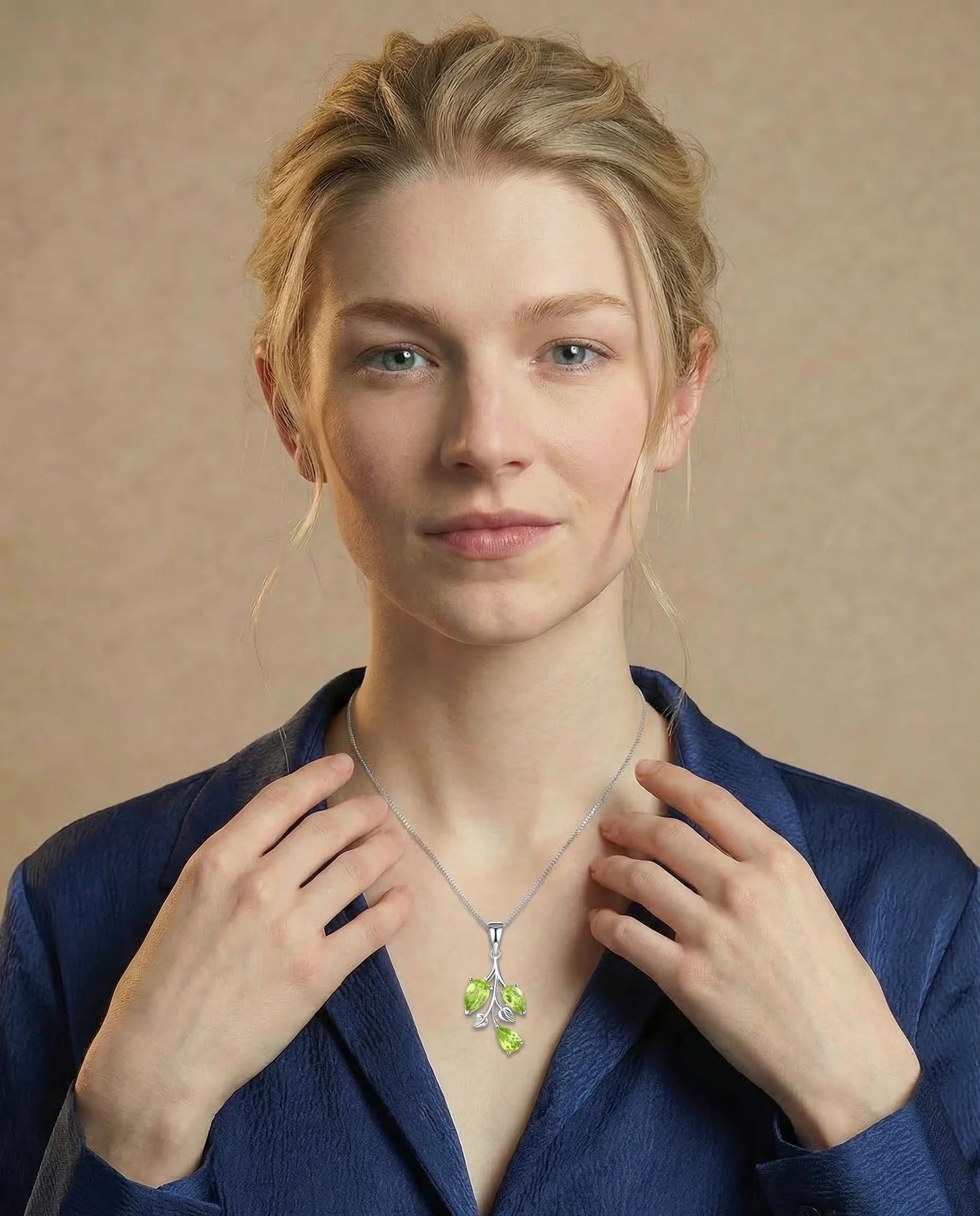 Echte Peridot stenen hanger 