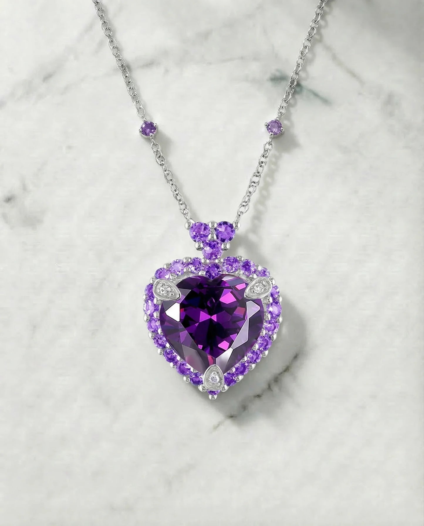 Echte Amethist hart ketting