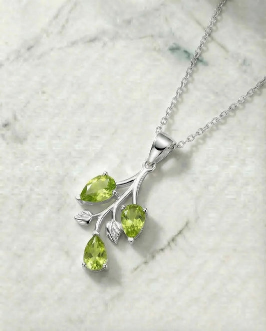 Echte Peridot stenen hanger 