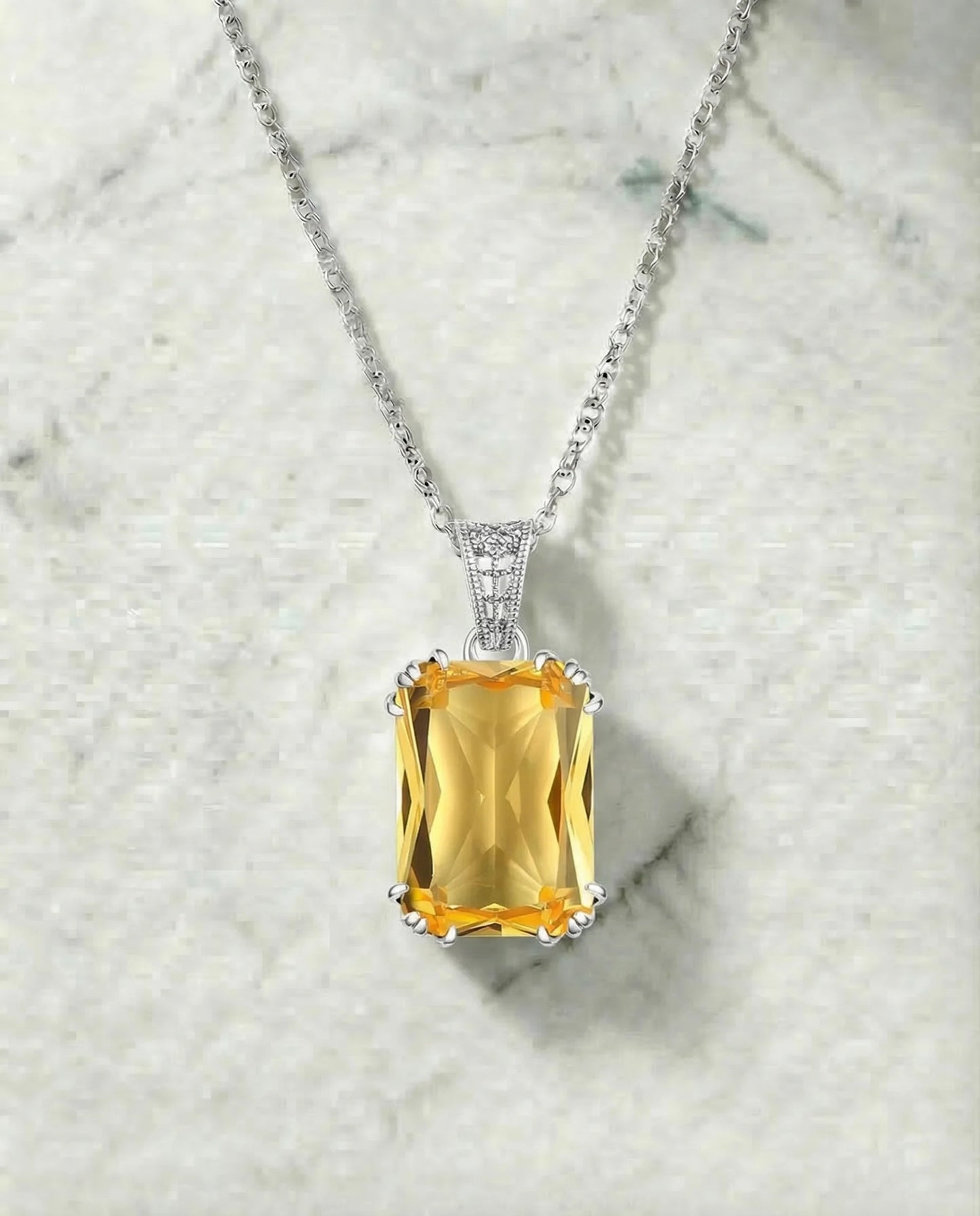 Gemaakt van Citrien hanger ketting