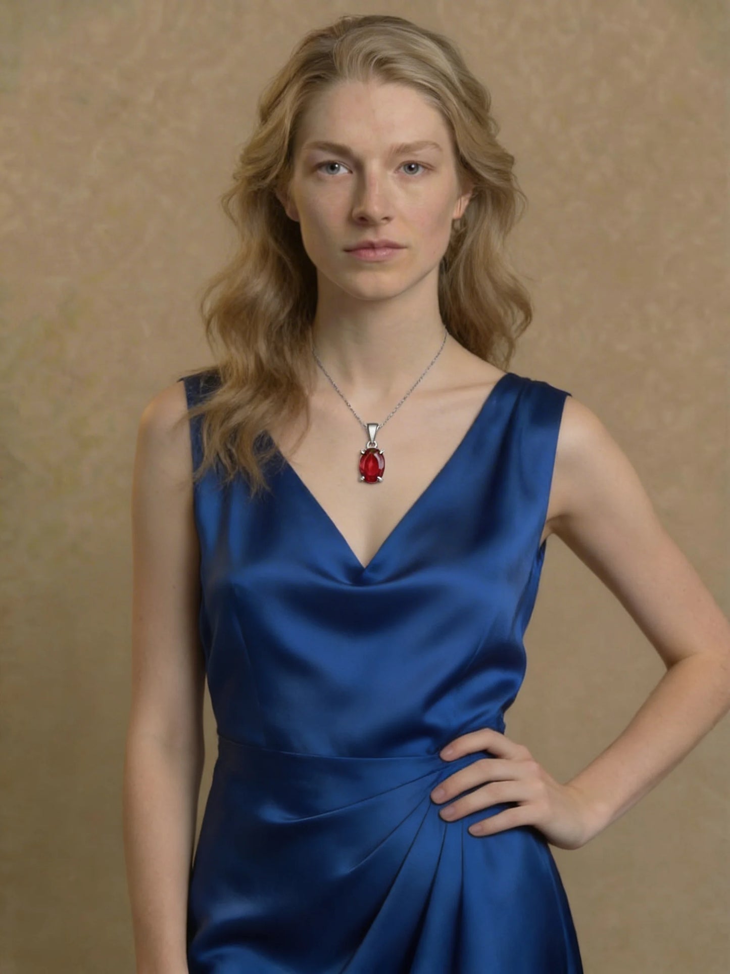Natuurlijke granaat ketting