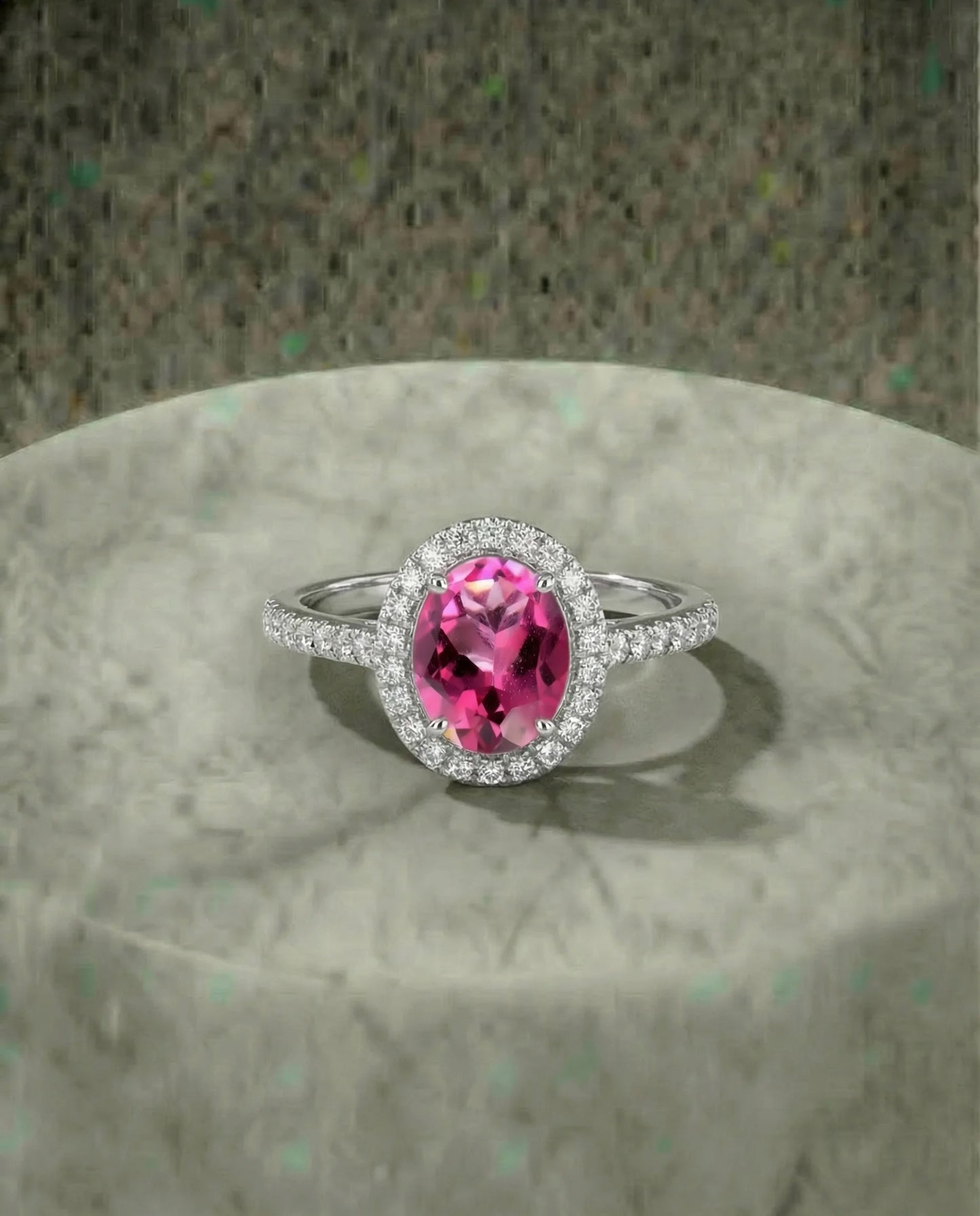 Natuurlijke roze Topaasring
