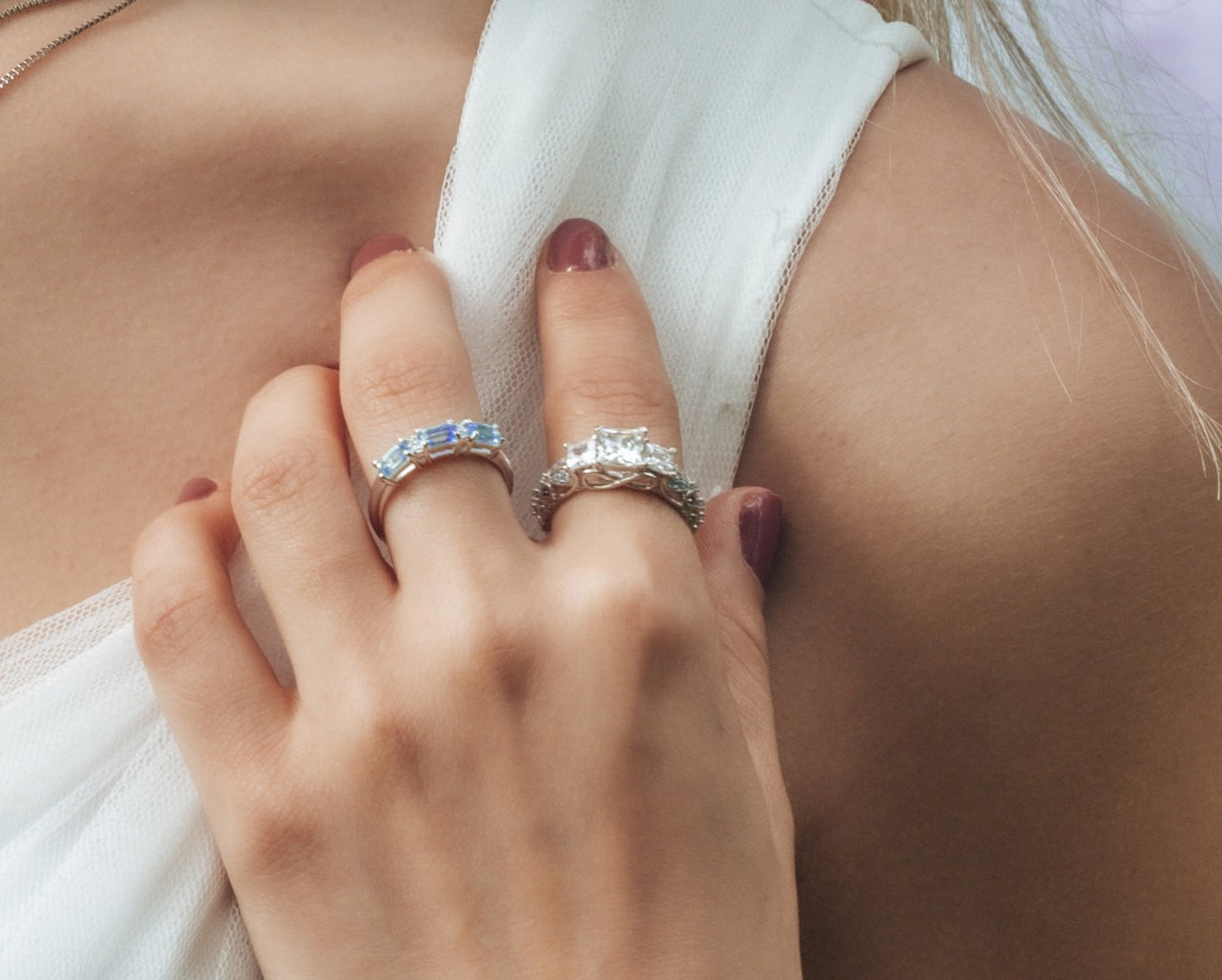 Echte Topaasboom stenen ring