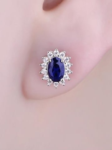 Blue Sapphire Stud Earrings