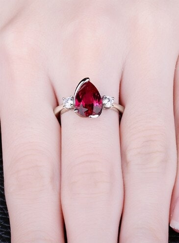 Silver and Ruby Ring