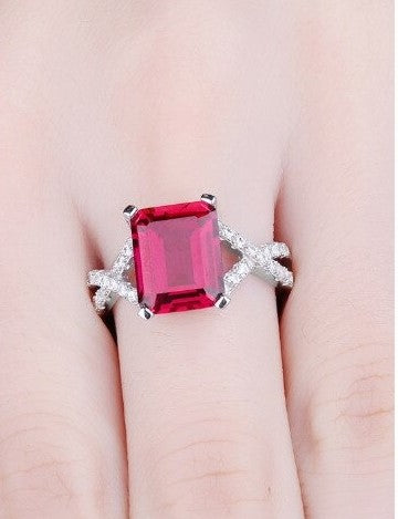 Echte Ruby verlovingsring 